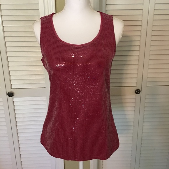Coldwater Creek Sequined Tank Top - Picture 1 of 8